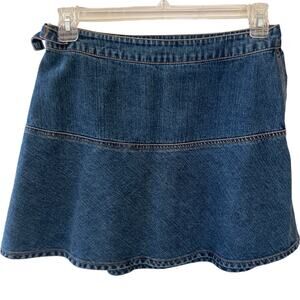 The Limited Vintage Y2K Skater Jean Denim Skirt Women's Size 8 90s Indie Boho